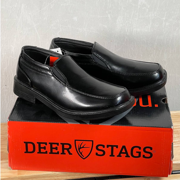 Deer Stags Other - NEW Deer Stags Brian Slip on Dress Shoe Black Size BOYS 4.5 Wide